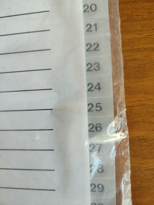 Three sets of numbered dividers424731405033164802
