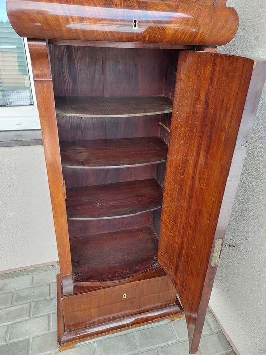 Stary słupek cylindryczny szafka biedermeier XIXw antyk F050