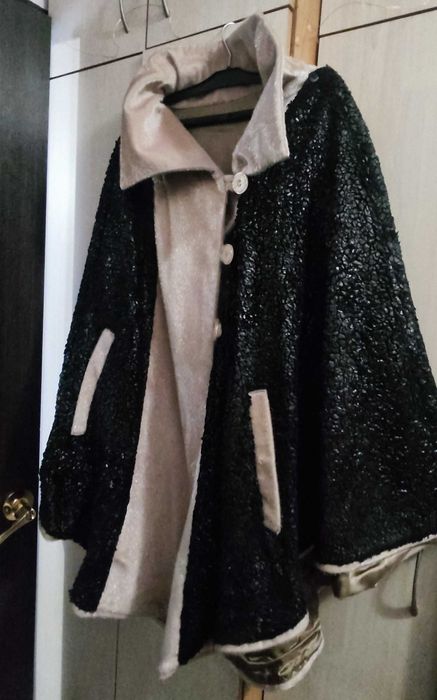 Пончо зі штучного хутру