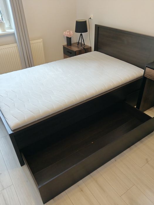 Łóżko BRW Nepo Plus 120x200 cm+ szuflada+stelaż+materac