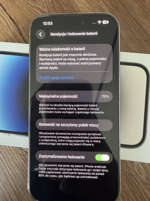 iPhone 14 Pro 128GB Biały | Stan idealny | 100% oryginalny