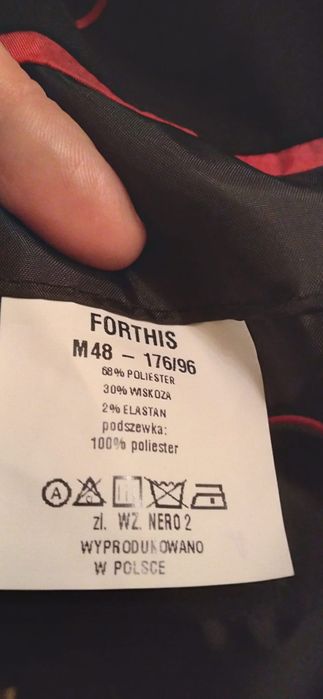 Garnitur czarny 176cm rozm.48