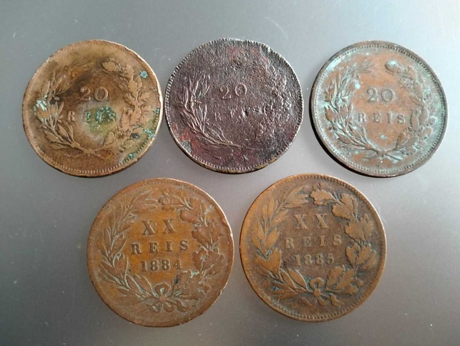 Moedas Portuguesas - Pack 10 Monarquia + 1 Rep. Colonial (Cabo Verde)