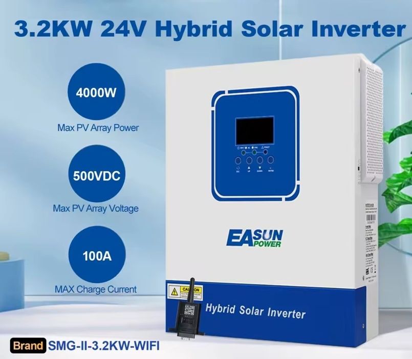 Гібридний інвертор Easun 3,2кВт 24В з модулем Wi-Fi