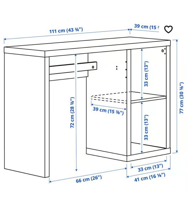 Secretária IKEA Branca + Cadeira de Escritório