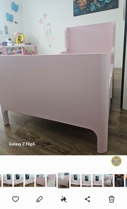 Łóżko dla dziewczynki z Ikea+ materac