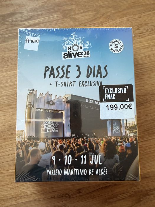 Passe Geral NOS Alive 2026 - Pack FNAC - nunca aberto