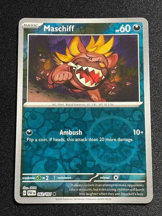 Carta Pokémon Maschiff 62/91 Paldean Fates