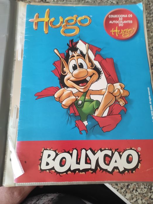 Capa de Cromos do Bollycao e Caderneta do Hugo 50% completa