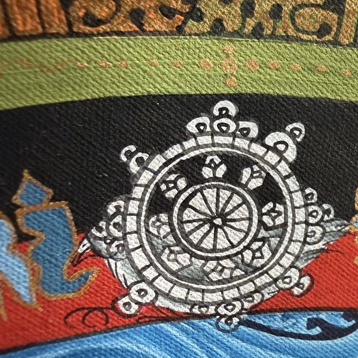 Mandala Kalachakra – Ręcznie Malowana Thangka - Nepal  Indie Buddyzm