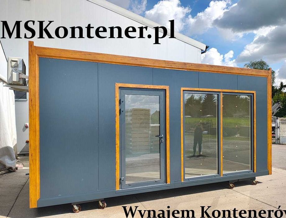 Wynajem Kontener pawilon handlowy sprzedażowy 18m2 WC+Aneks+Klima