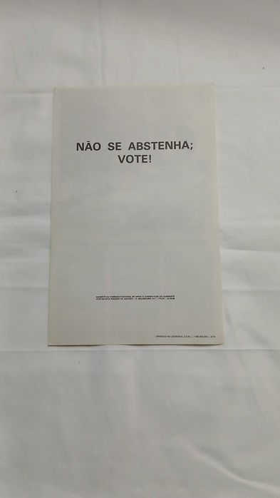 Panfletos da campanha do Almirante Pinheiro de Azevedo. 1975.