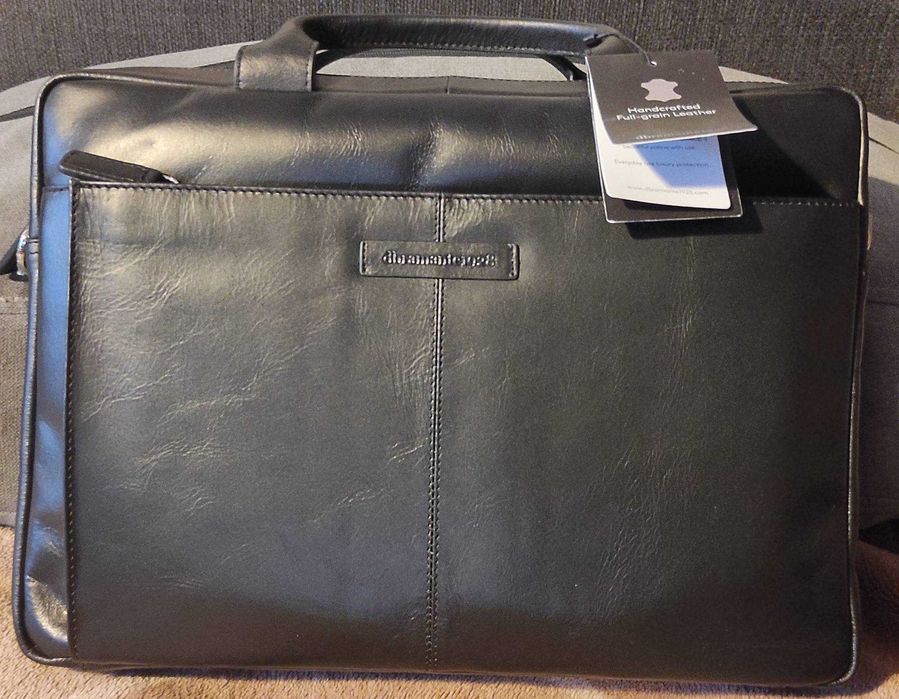 TORBA skórzana z paskiem, Macbook/laptop 15" dbramante1928 | Amalienborg, czarna