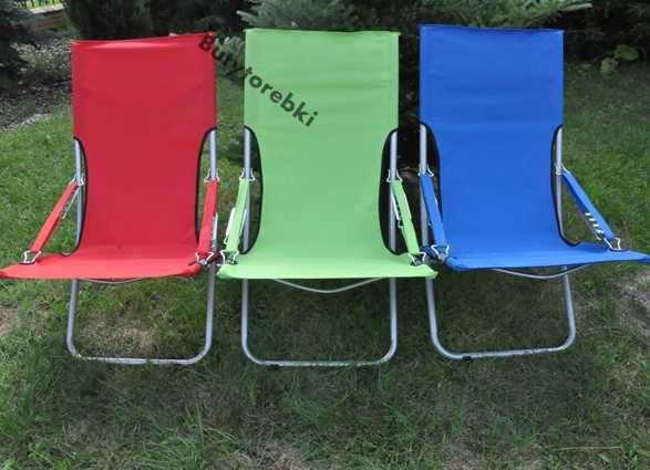 Składane krzesło plażowe przenośne leżak lekki