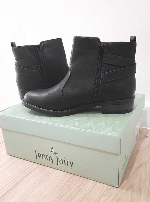Botki czarne skóra Jenny Fairy 37
