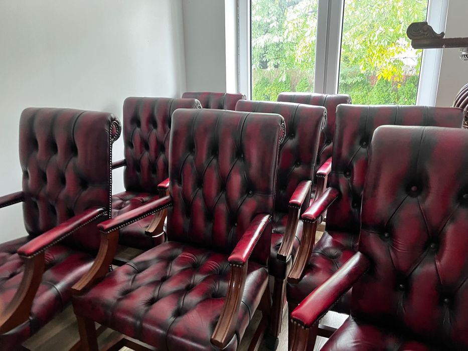 Fotele Angielskie Chesterfield skóra nakrapiana oryginał