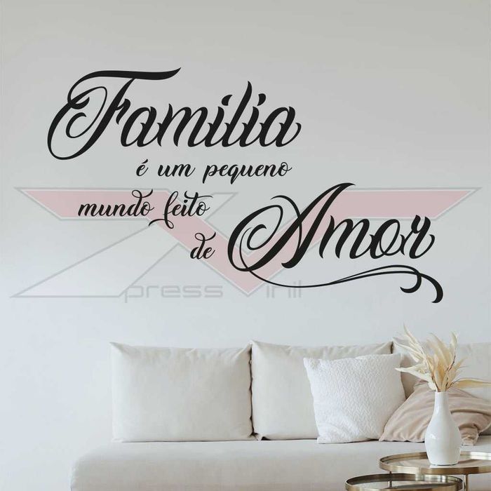 Frases e Desenhos Personalizáveis em Vinil Autocolante para Parede