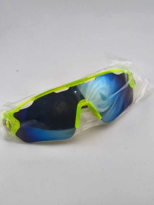 Okulary sportowe rowerowe przeciwsłoneczne lustrzane UV NOWE