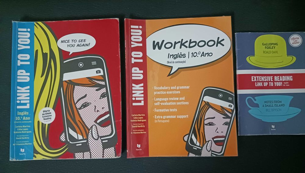 Manual Link Up To You! + Workbook + Extensive Reading - Inglês 10º Ano