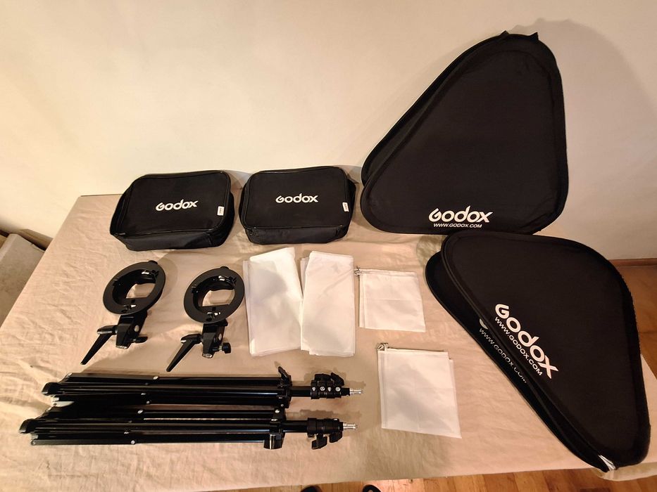 Softbox 60x60 cm com suporte de fixação suporte de Bowen (2 un.)