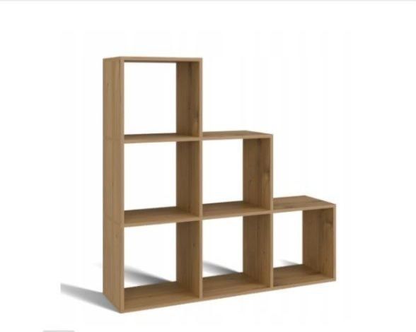 Regał STEP RS-30 dąb artisan 115x115 cm – nowy, styl schodkowy