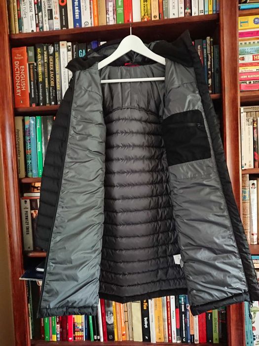 -50% FJALLRAVEN puchowy plaszczyk, parka, dlugi z kapturem 95% puch- S