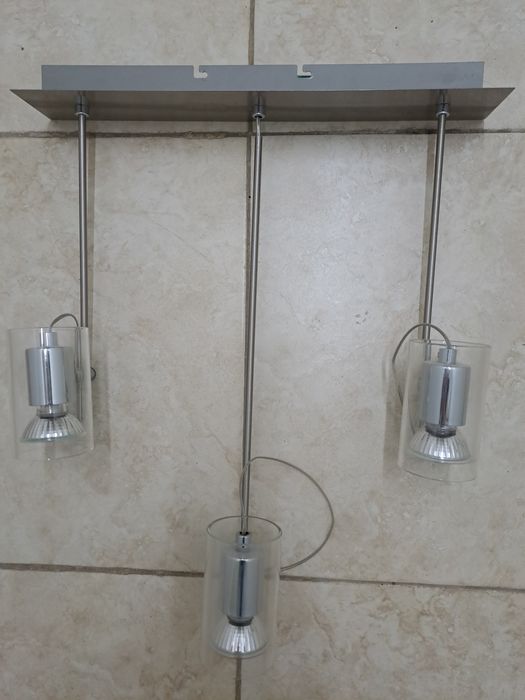 Candeeiro tecto com 3 focos