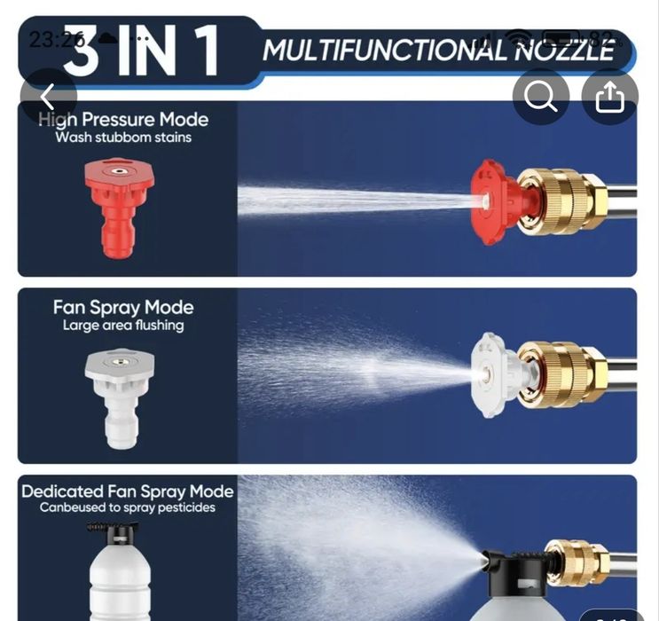 Pistola de Lavagem  Portátil Sem Fios,