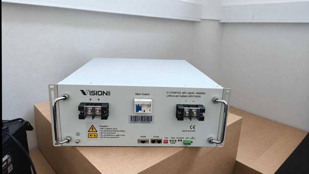 Bateria V-LFP48100 Vision 48V 100Ah LiFePO4 Lítio Solar