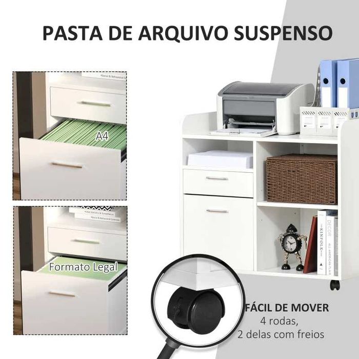 Armário para Impressora com Gavetas