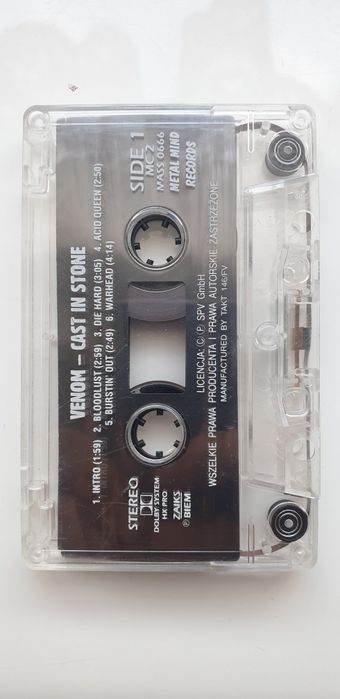 Kaseta VENOM - CAST IN STONE 1z2 1999