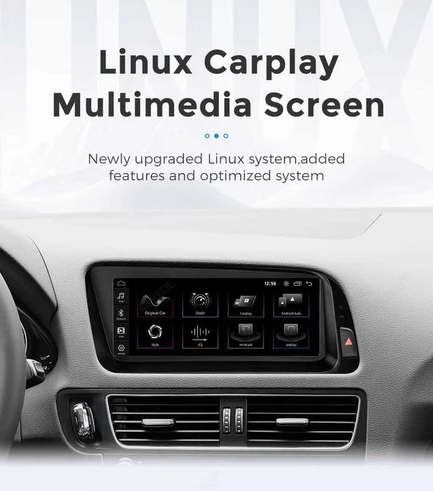Apple CarPlay Android Auto Linux Radio Multimedialne FM RDS Bluetooth Nawigacja Yanosik AUX Google Maps Audi Q5 8R