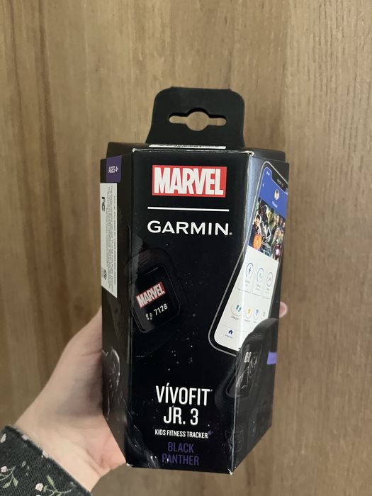 Nowy! Zegarek garmin vivofit jr 3 marvel czarna pantera
