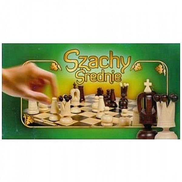 Szachy drewniane średnie 31 cm Magiera