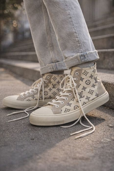 Высокие кеды LOUIS VUITTON Tattoo High Top Monogram Sneakers размер 43