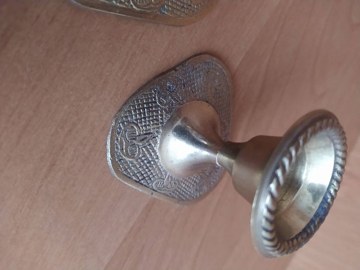 Komplet 2 świeczniki mosiężne z Indii