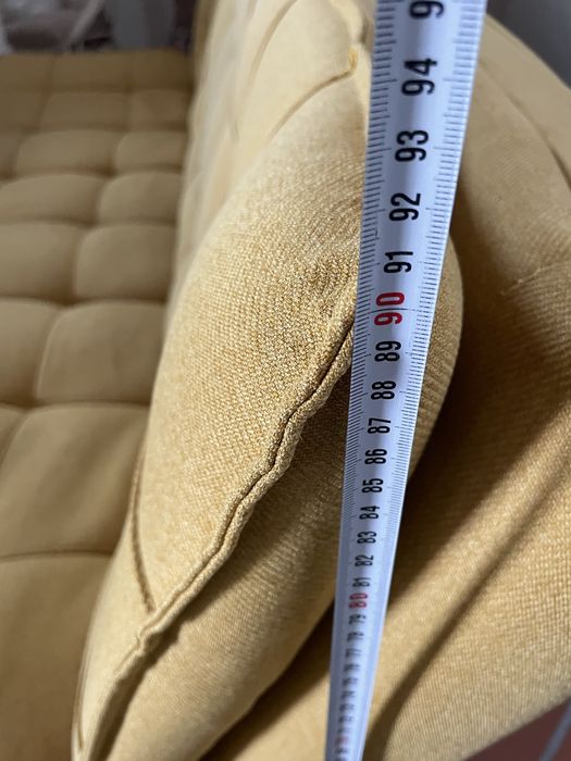 Sofá cama em tecido WILLEM cor amarelo - conforama