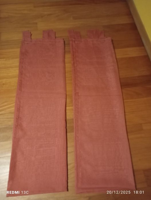 Cortinas rosa velho transparentes