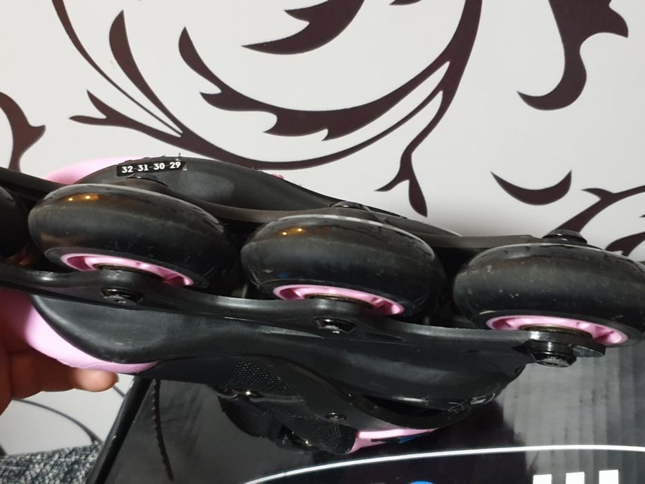 Дитячі ролики Micro Joy 29-32 Чорний-Рожевий