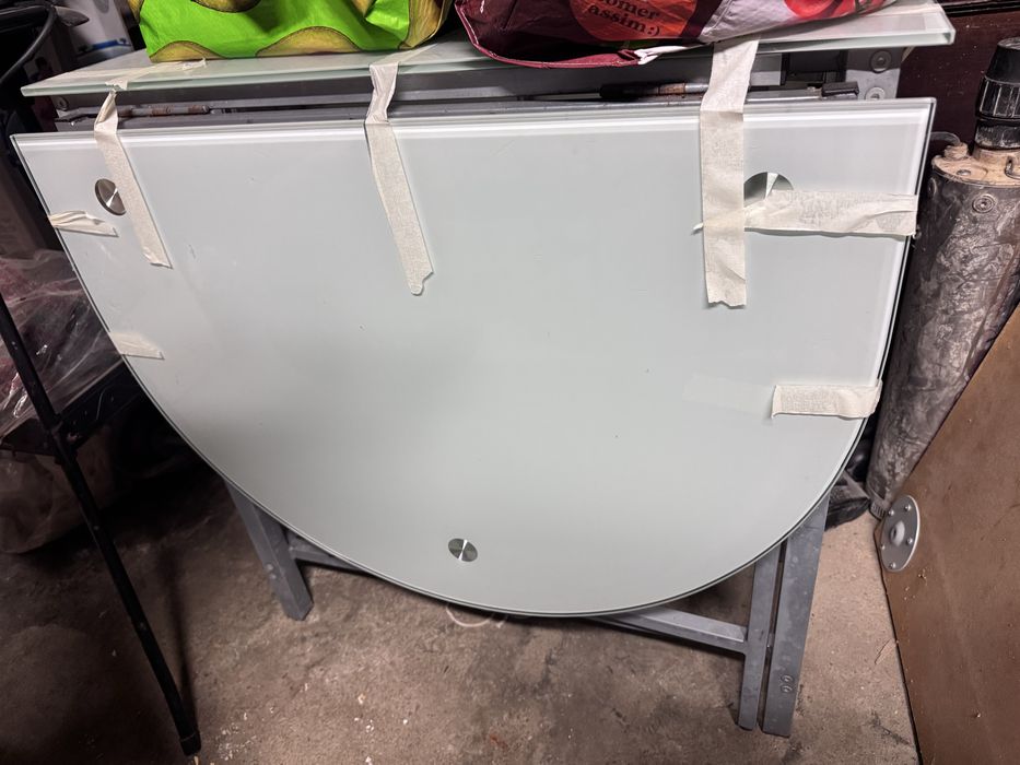 Mesa de vidro extensível