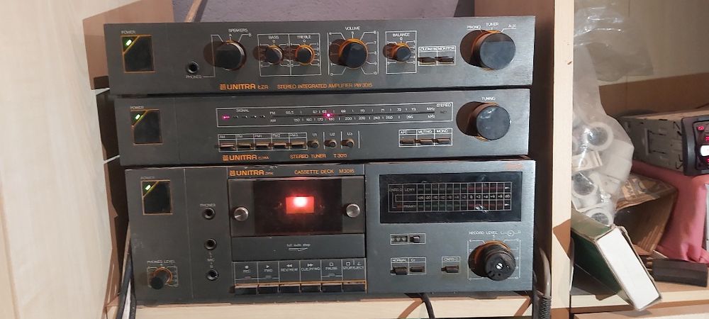 Wieża Unitra Amplituner Tuner Deck PW3015 T3015 M3016 wzmacniacz