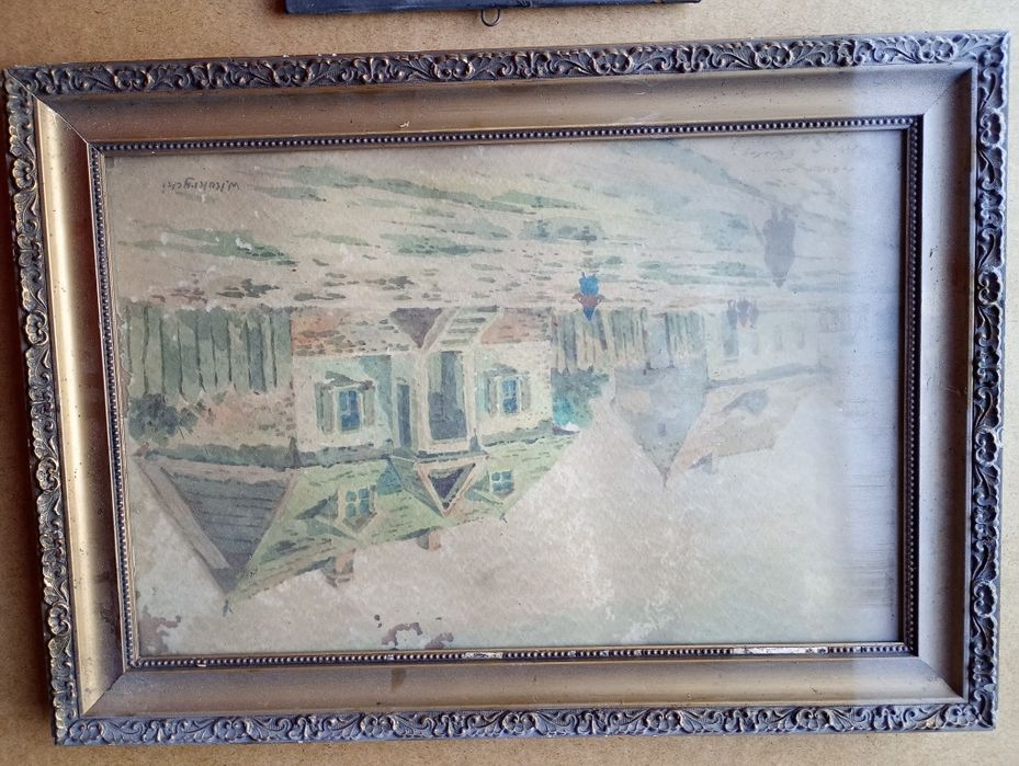 Komplet starych obrazów sygnowane