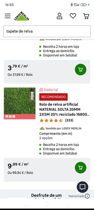Relva artificial Naterial