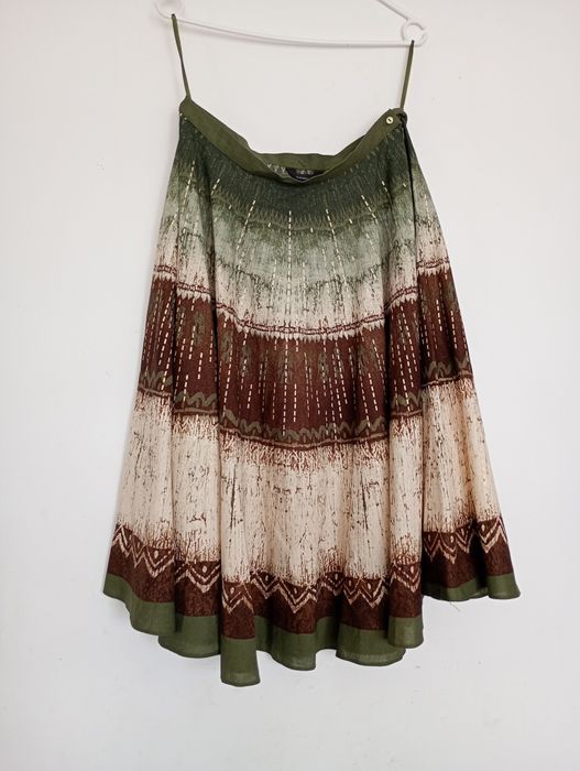 Bawełniana spódnica midi w stylu boho etno hippie