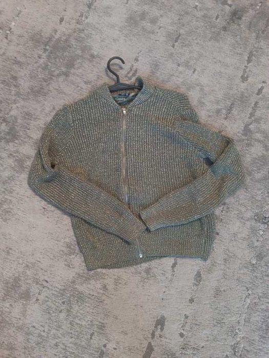 Sweter kardigan złoto