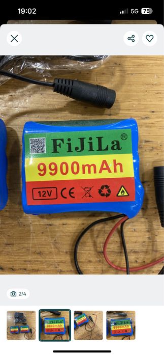 Pack 2 Baterias + Carregador 9900mAh 12V - Novo