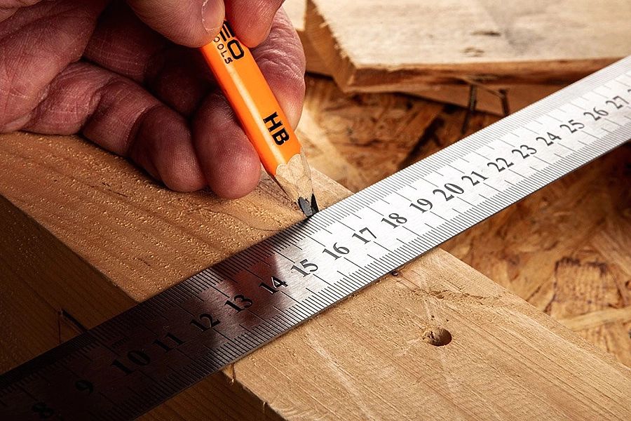 Przymiar Liniowy 50Cm Liniał Linijka Stal Nierdzew