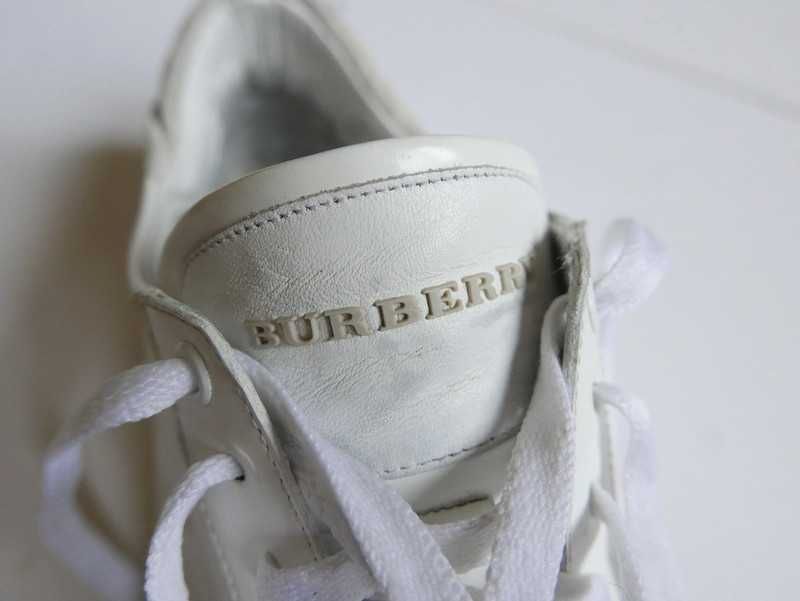Sneakersy Trampki Buty Burberry London Skóra Białe 40