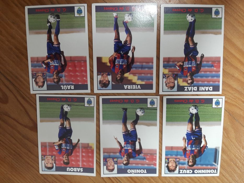6 cromos, época 97-98, Grupo Desportivo de Chaves
