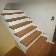 schody na beton trepy debowe jesionowe surowe lakierowane